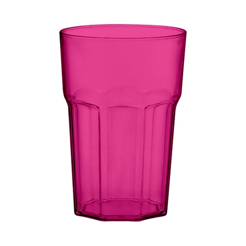 Vaso resistente reutilizable 44cl, color rosa. ACTUEL