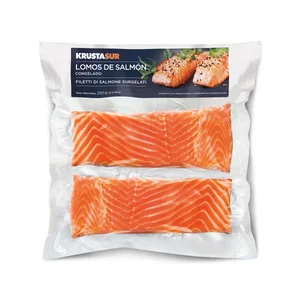 KRUSTASUR Lomos de salmón sin piel, congelados 2 x 125 g.