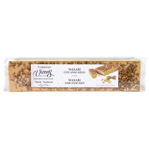 VICENS Turrón wasabi con anacardos 300 g.