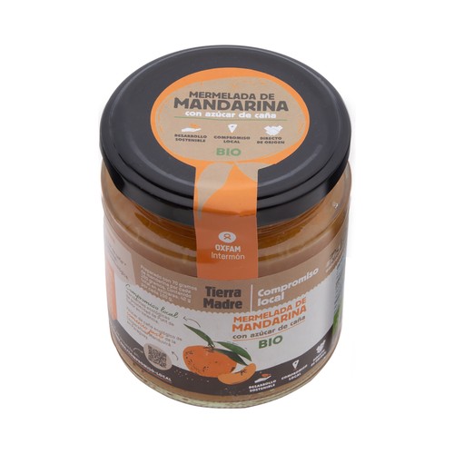 TIERRA MADRE Mermelada de mandarina con azúcar de caña ecológica bote 275 g.