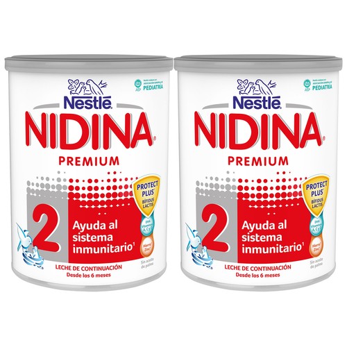 NIDINA 2 Leche (2) de continuación, a partir de 6 meses 2 x 800 g.