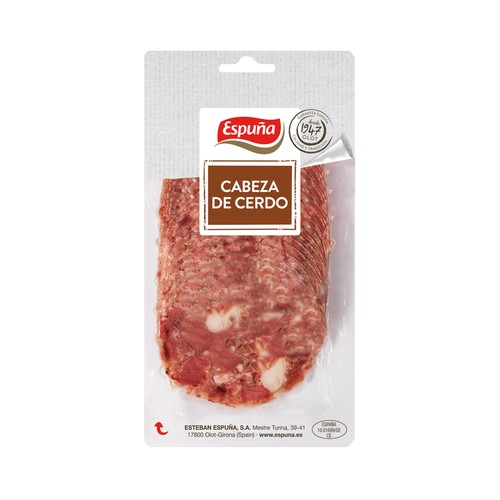 ESPUÑA Cabeza de cerdo, cortada en finas lonchas ESPUÑA 200 g.