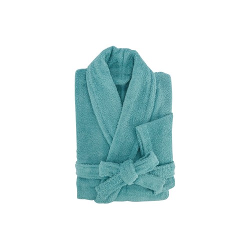 Albornoz rizo unisex 100% algodón smoking azul, 380g/m², ACTUEL. 