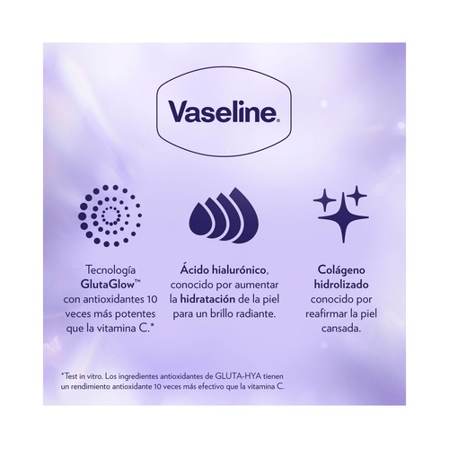 VASELINE Gluta-hya Sérum corporal revitalizante de noche 200 ml.