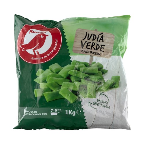 AUCHAN Judías verdes planas seleccionadas y troceadas 1 kg. Producto Alcampo