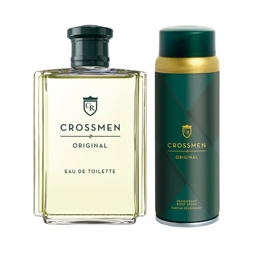 CROSSMEN Original Estuche regalo para hombre con colonia (200 ml) y desodorante spray (150 ml).