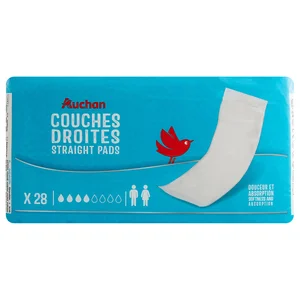 PRODUCTO ALCAMPO Compresa de incontinencia rectagulares y unisex para perdidas moderadas a severas 28 uds.