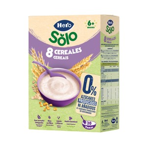 HERO Solo Papilla de 8 cereales a partir de 6 meses 340 g.