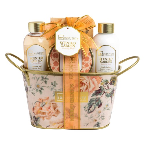 IDC INSTITUTE Scented garden Cesta con productos para el cuidado y la higiene personal.