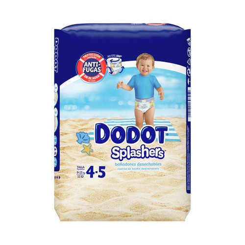 DODOT Pañales bañador desechables, talla 4-5 para niños de 9 a 15 kilogramos DODOT Splashers 11 uds.