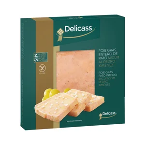 DELICASS Foie gras entero de pato micuit al Pedro Ximénez 80 g.