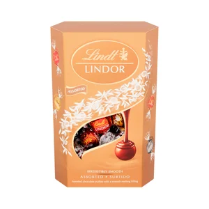 LINDT Lindor Surtido dorado de bombones 337 g.