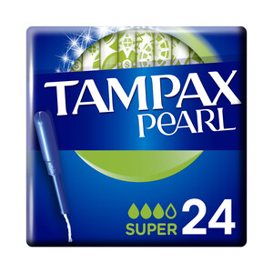 TAMPAX Tampones super con aplicador TAMPAX Pearl 24 uds