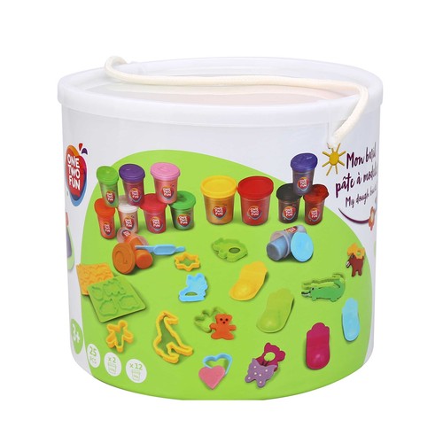 Mi Gran Cubo De Pasta DOH. Kit de plastilina para jugar haciendo formas divertidas. ONE TWO FUN ALCAMPO