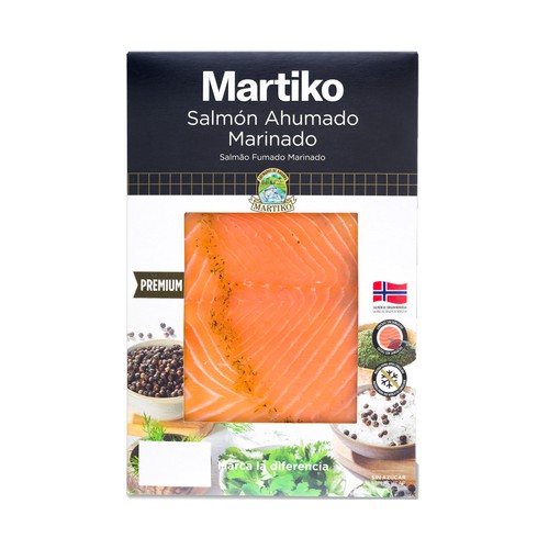 MARTIKO Salmón ahumado marinado premium MARTIKO 80 gr.