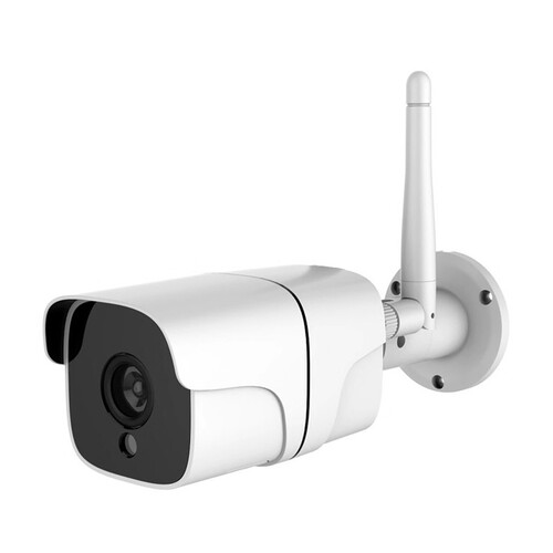 Cámara exterior de seguridad WIFI MUVIT iO, full HD 1080P, visión automática, audio bidireccional, MicroSD, control con App.