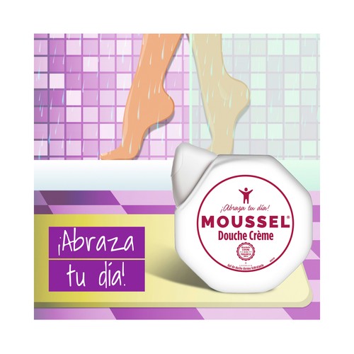 MOUSSEL Gel de baño o ducha dermo hidratante con pH neutro MOUSSEL 650 ml.
