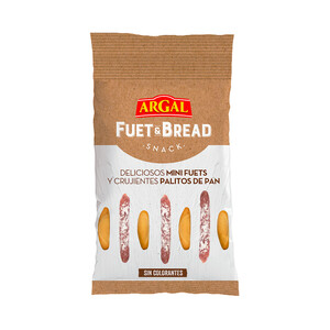 Imagen de ARGAL Mii fuets con palitos crujientes de pan ARGAL Fuet & bread 34 g.