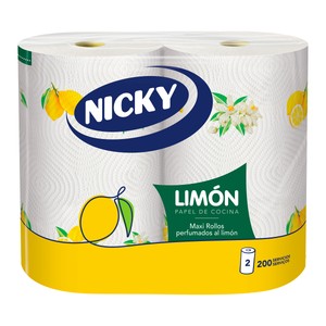 Limón Papel de cocina maxi (200 usos) perfumados al limón 2 uds.