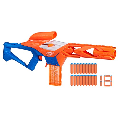 Lanzador Nerf N series Pinpoit con 18 dardos, +8 años, NERF.