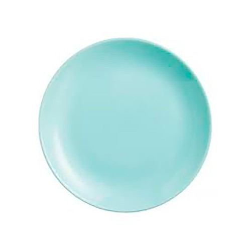 Plato de postre vidrio Opal 19cm, color turquesa. Diwali LUMINARC.