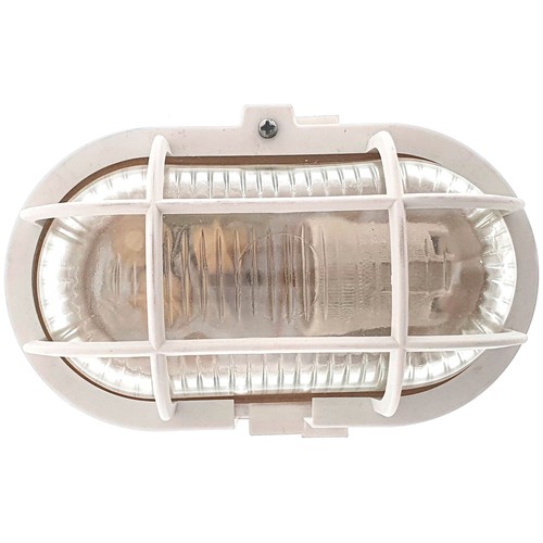 Aplique oval blanco exterior 60W. OSCA CONNECT