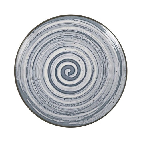 Plato llano 26cm melamina, modelo Loop azul. MONACO