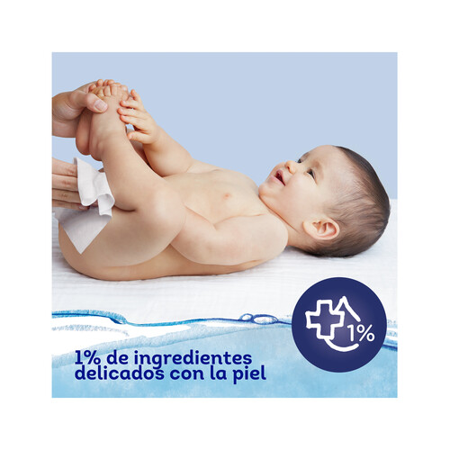 DODOT Toallitas húmedas para bebé elaboradas con algodón orgánico DODOT Aqua pure 3 x 48 uds.