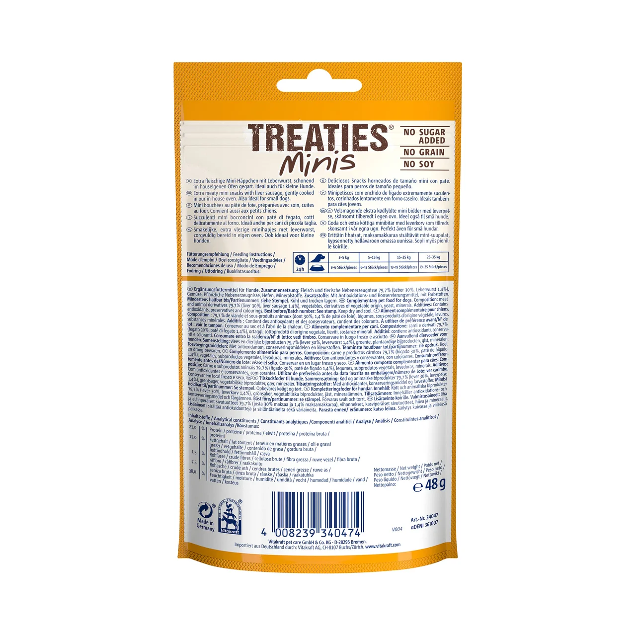 VITAKRAFT Snacks para perro Treaties Minis de Paté VITAKRAFT 48 gr.