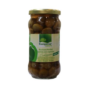 Imagen de CAMPOMAR NATURE Aceituna Verdial ecológicas partida con especias 200 g.