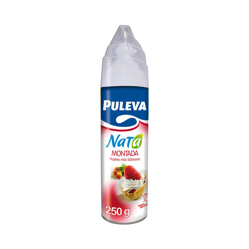 PULEVA Nata montada ligera en spray (20% materia grasa), especial reposteria PULEVA 250 g.