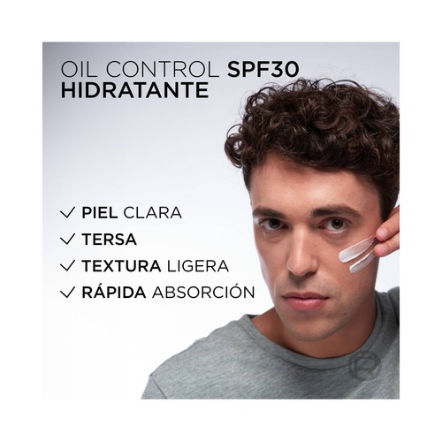 L´ORÉAL PARIS Men expert derma control Crema facial hidratante con FPS 30 40 ml.
