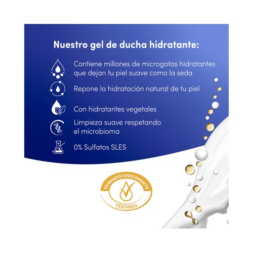 DOVE Cuidado avanzado Gel hidratante para ducha o baño, con hidratante naturales 600 ml