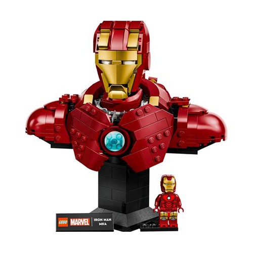 LEGO Súper Héroes Marvel busto de Iron Man MK4 76327, 436 piezas, +18 años.