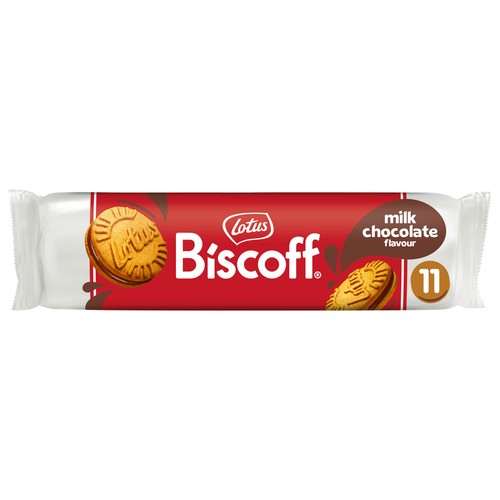 BISCOFF Galletas caramelizadas rellenas de chocolate 110 g.