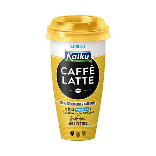 KAIKU Bebida de café Arábica de Guatemala con un toque de vainilla exótica Caffe latte 230 ml.