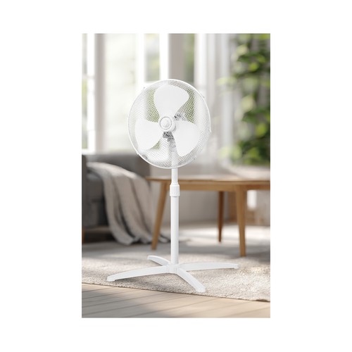 Ventilador de pie QILIVE Q.6754, 40W, 3 velocidades, diámetro de las aspas 35cm, altura regulable 95-120 cm