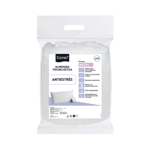 Alcampo Almohada viscoelástica 135cm antiestrés firmeza media