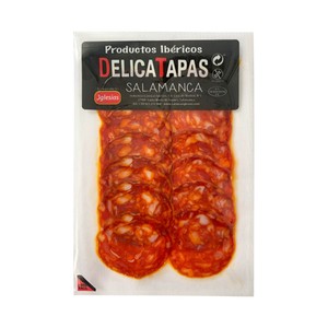 Imagen de DELICATAPAS Chorizo ibérico extra, elaborado sin gluten y cortado en lonchas 40 g.