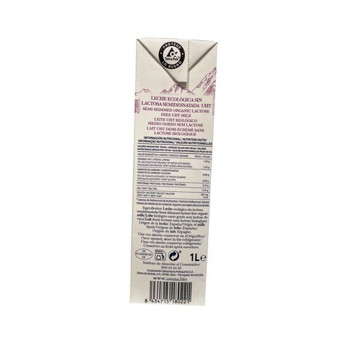 ASANA Leche semidesnatada sin lactosa Eco 1 l.