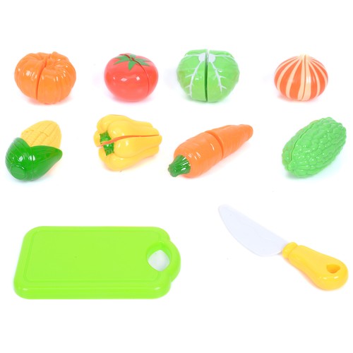 Frutas y vegetales cortadas con cuchillo incluido, 10 piezas ONE TWO FUN ALCAMPO.