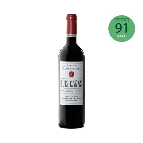 Vino tinto crianza con denominación de origen Rioja LUIS CAÑAS botella de 75 cl.
