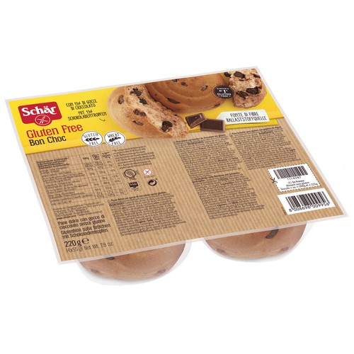 SCHÄR Panecillos dulces con pepitas de chocolate (brioche) sin gluten 220 g.