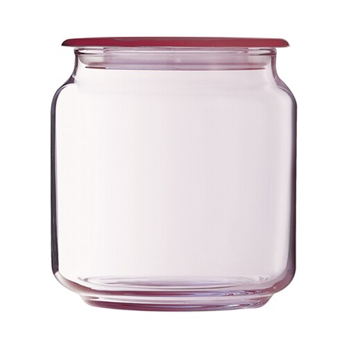 Bote de vidrio color rosa para conservación y almacenaje de alimentos, 0,5 litros de capacidad, modeo Ice Pink, serie Rondo LUMINARC 1 unidad.