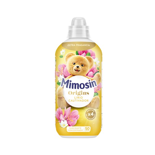 MIMOSIN Origins Suavizante concentrado con aroma a lirio cautivador 900 ml, 50 lavados.
