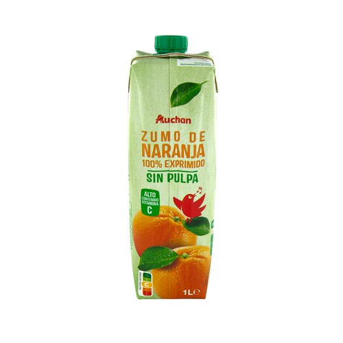 PRODUCTO ALCAMPO Zumo de naranja 100 % exprimido sin pulpa 1 l.