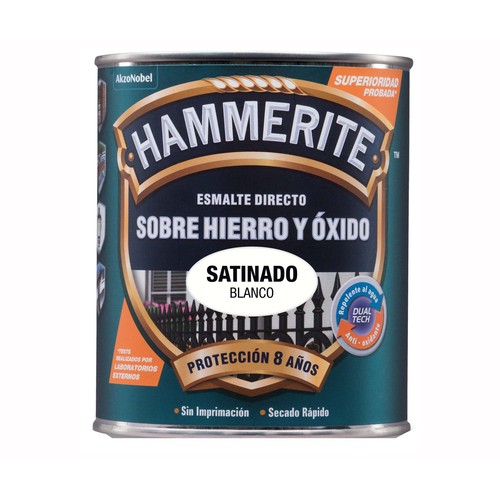 Esmalte metálico satinado blanco 750ml, HAMMERITE.