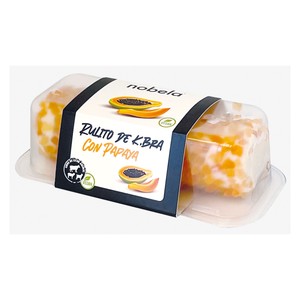 Imagen de NOBELA Rulito de queso vegano (almendras) con papaya 85 g.