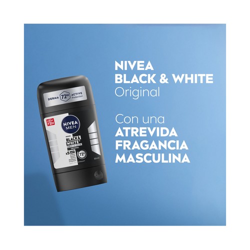 Nivea men black & white invisible original Desodorante en stick para hombre, antitranspirante hasta 72 horas.