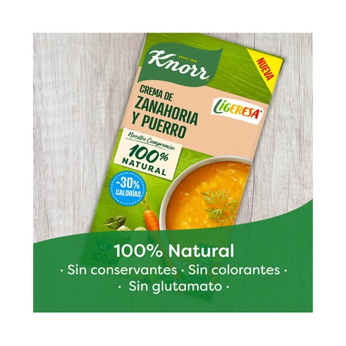 KNORR Ligeresa Crema de zanahorias y puerros 500 ml.